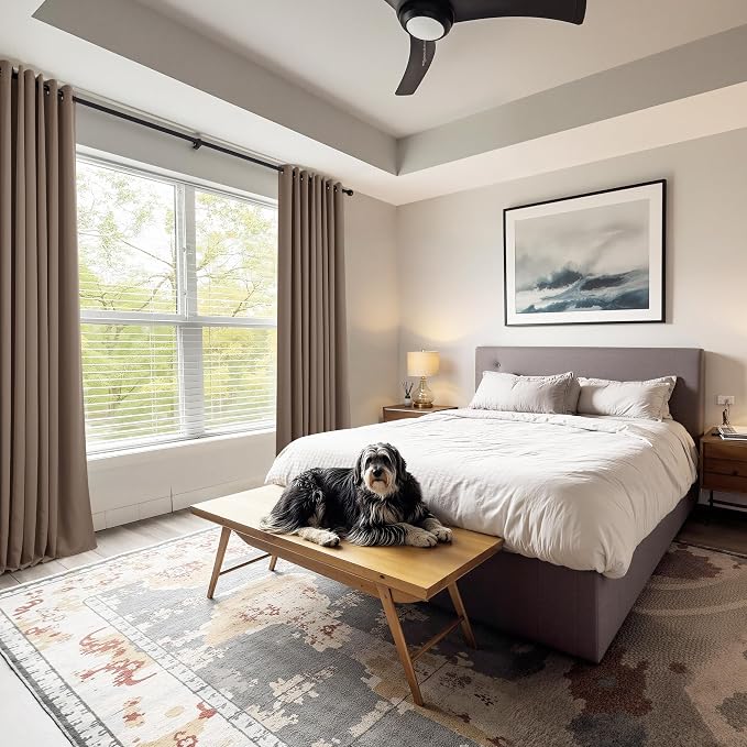 PONY DANCE Blackout Curtains for Bedroom 63 Inch Length 2 Panels Set, Thermal - Image 6