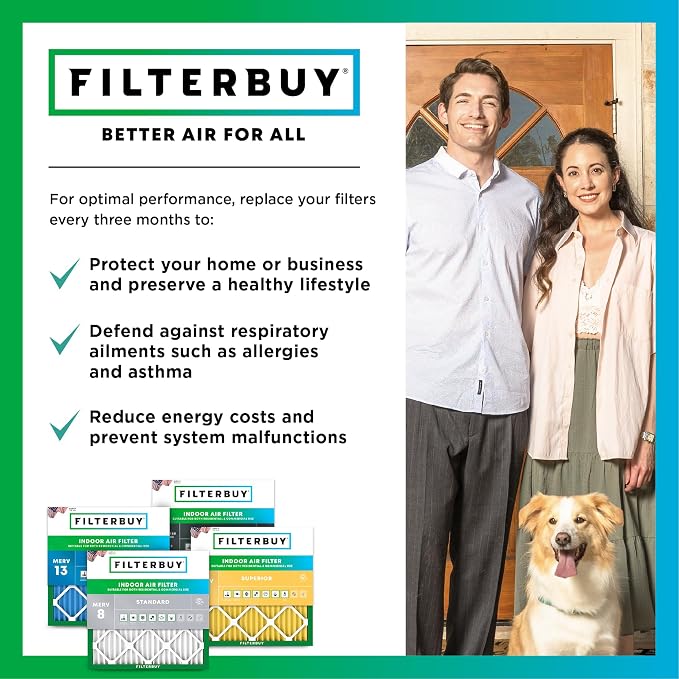 Filterbuy 28x30x1 Air Filter MERV 8 Dust Defense Replacement, Electrostatic - Image 7
