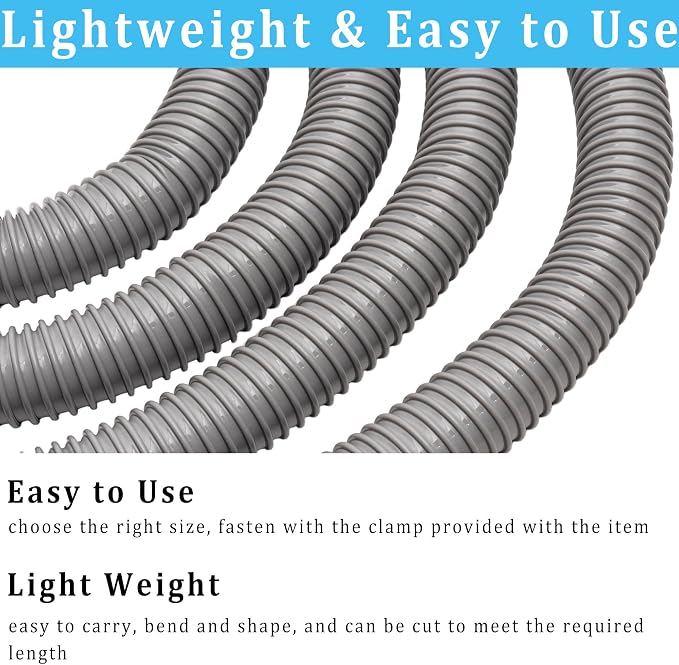 Dust Collection Hose 1.5 in × 10 ft Heavy Duty Flexible PVC Reinforced Thicken - Image 4