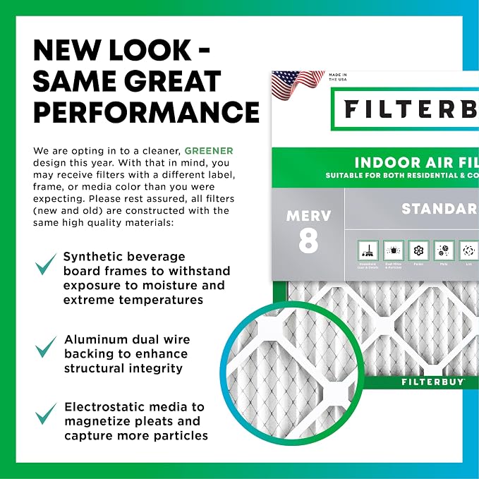 Filterbuy 28x30x1 Air Filter MERV 8 Dust Defense Replacement, Electrostatic - Image 3