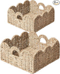 Scalloped Basket 2 Pack Wicker & Rattan Storage by Floramill
