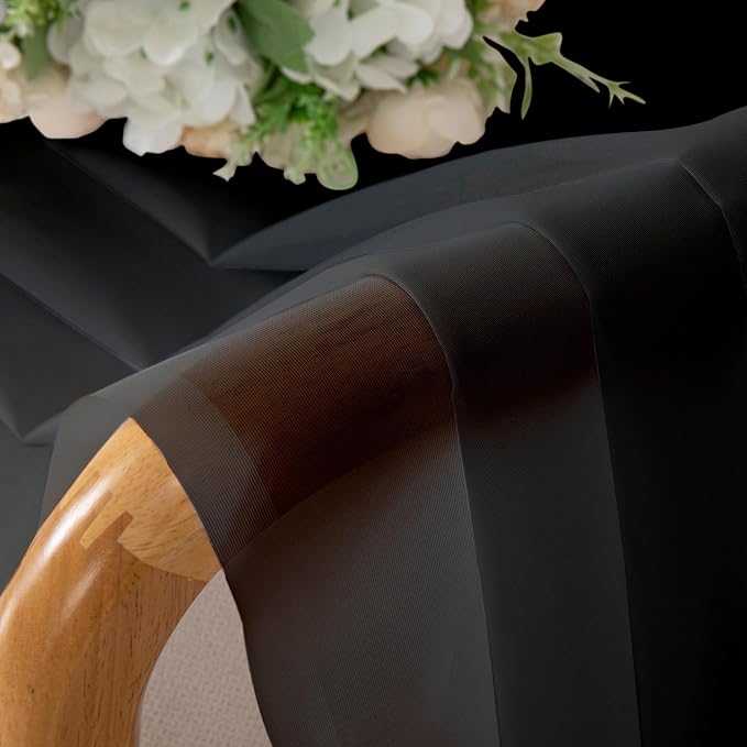 Chyhomenyc Sheer Curtains 36 Inch Length, Short Voile Sheer Window Curtians - Image 8