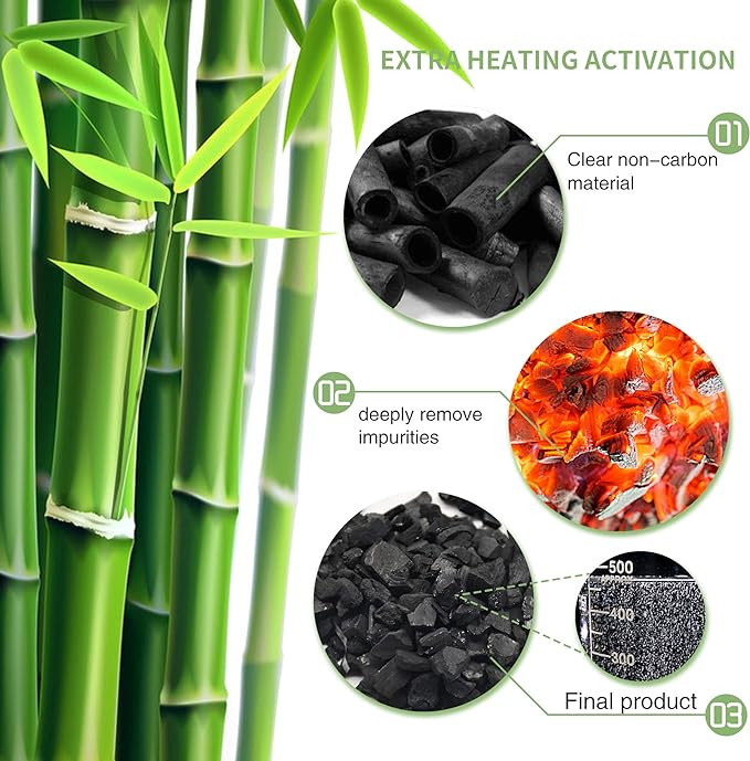 6 Pack Bamboo Charcoal Air Purifying Bag, Activated Charcoal Bags Odor Absorber - Image 3