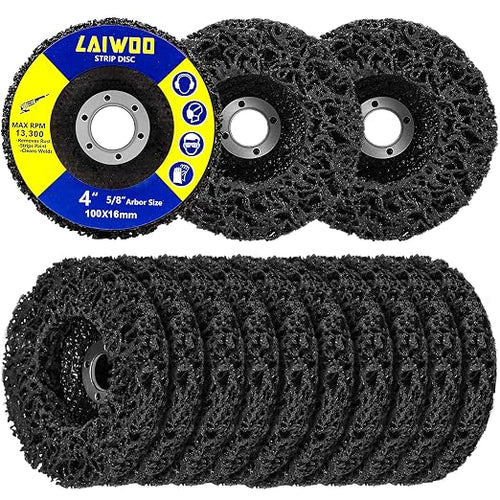 10 Pack Strip Disc Wheel for Angle Grinders Stripping Wheel, Paint Stripping by LAIWOO