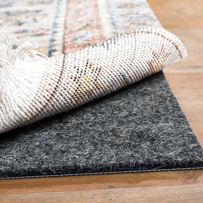 BAGAIL Felt and Natural Rubber Backing Rug Pads 1/8” Thick, 2 x 6 Ft Non Slip by BAGAILBASICS