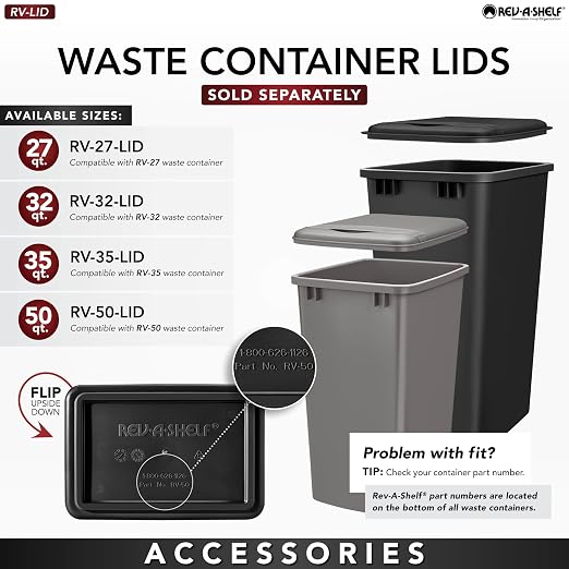 Rev-A-Shelf Double Pullout Trash Can - Image 8