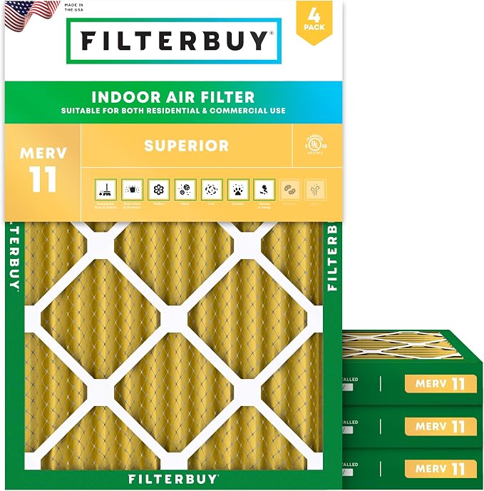 Filterbuy 24x30x2 Air Filter MERV 11 Allergen Defense Replacement, by Filterbuy