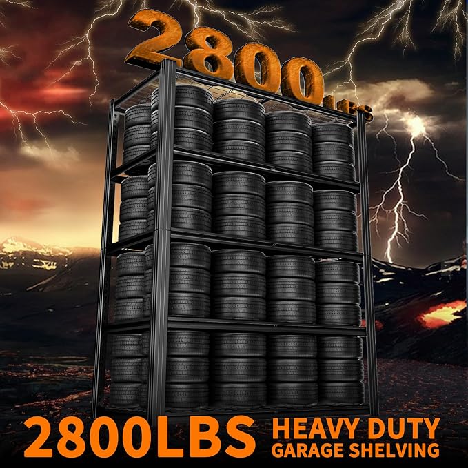 Garage Shelving, Storage Shelves Heavy Duty 2800 LBS Capacity, 5 Tier - Image 5