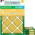 Filterbuy 24x30x1 Air Filter MERV 11 Allergen Defense Replacement, by Filterbuy