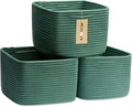 Small Organizing Baskets for Cubes Shelf, 9.7x9.7x7.1 Inch Rope Woven Storage by MiniArkStorageBasketsHome