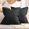 ZWJD Pillow Covers 18x18 Set of 2 Soft Polyester Textured Pillow Covers by ZWJD