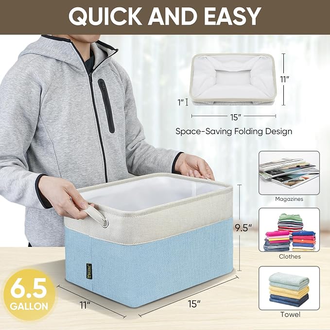 BALEINE 1 Pack Fabric Storage Bins - Image 4