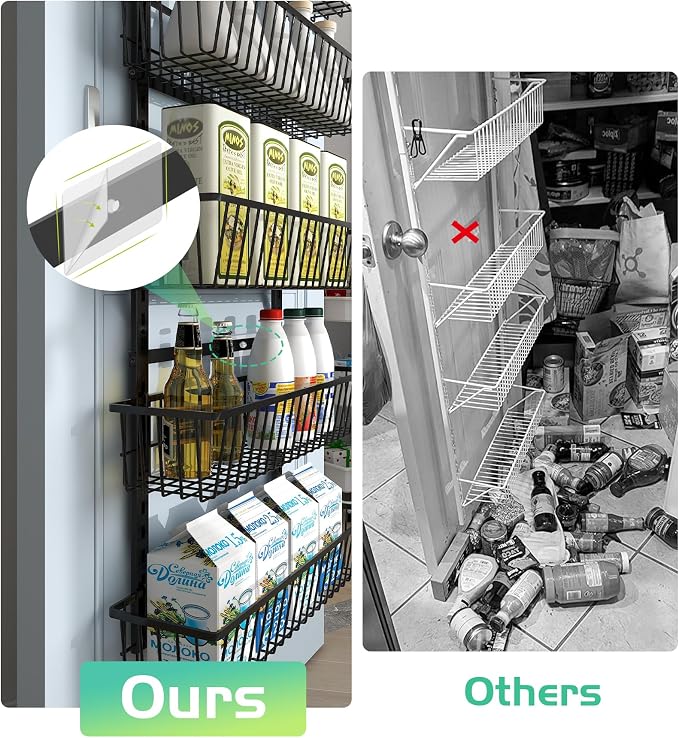 Over The Door Pantry Organizer, Pantry Organization and Storage, 8-Tier Deep - Image 6