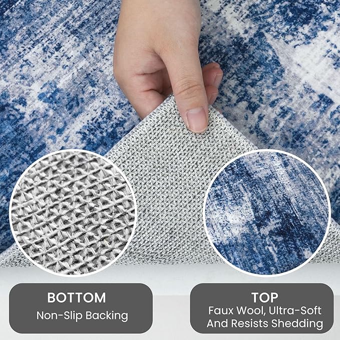 IOHOUZE Abstract Runner Rug 2x7 Ft Washable Runners - Image 4