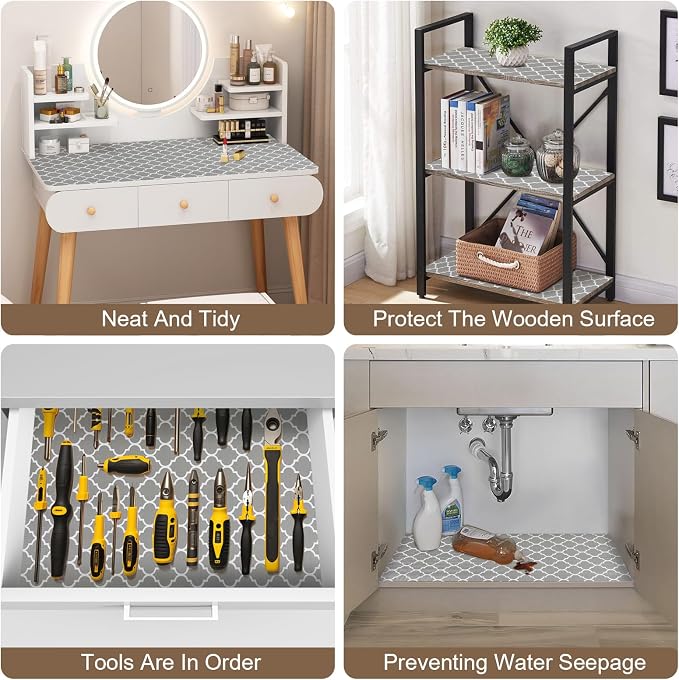 OcePor Non-Adhesive Drawer and Shelf Liner 24IN x 30FT，Non Slip Cabinet and - Image 7