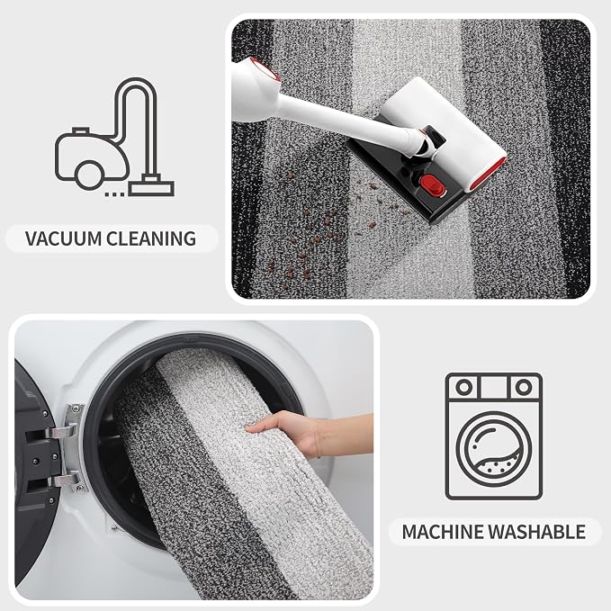 Kitinjoy Indoor Outdoor Door Mat, 47x20 Non-Slip Absorbent Dirt Trapper - Image 5