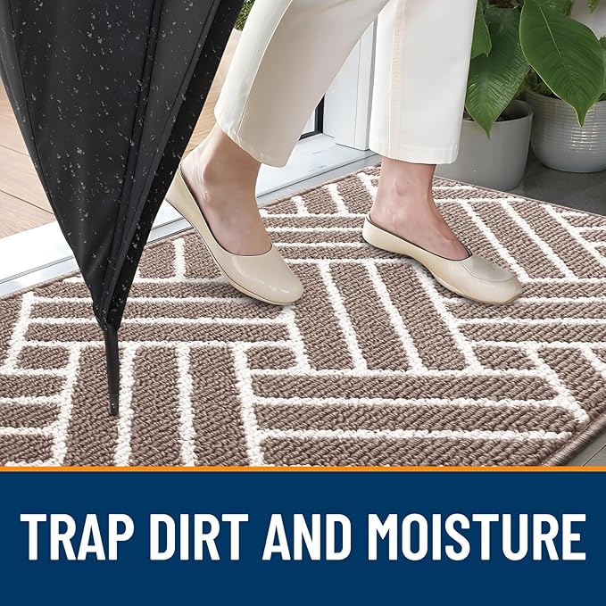 OLANLY Large Indoor Door Mat, 59x35 Inch, Dirt Resistant and Absorbent - Image 2