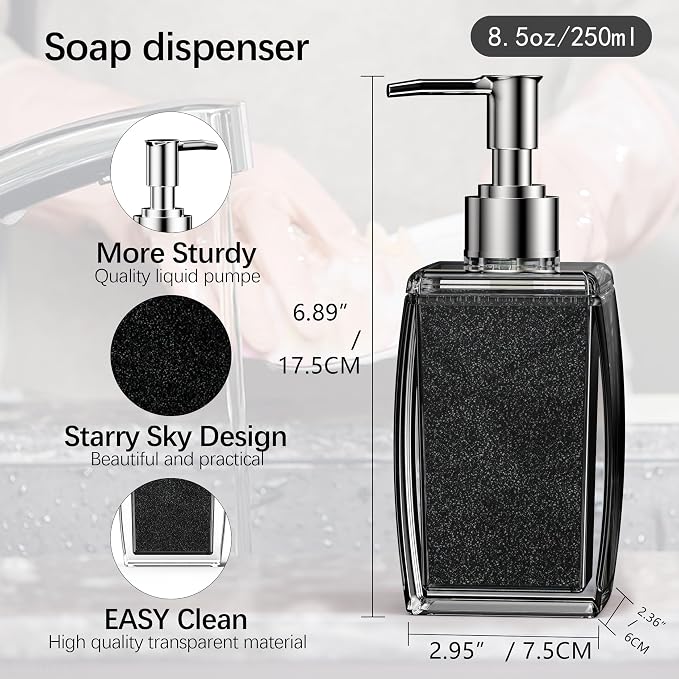 Pink Soap Dispenser with Refillable Plastic Pump - Image 7