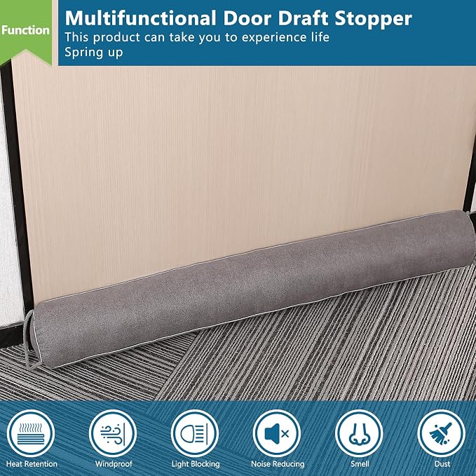 Triangular Under Door Draft Stopper 40 inch Heavy Duty Door Draft Blocker - Image 9