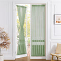 Tollpiz Sheer Door Curtain Closet Linen Textured Curtain Sheers Doorway Light by Tollpiz