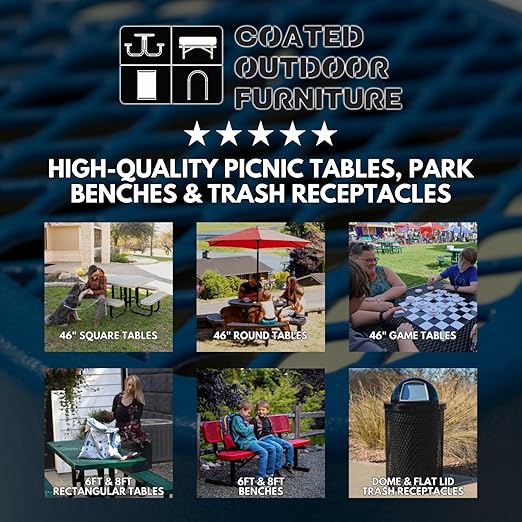 COATEDOUTDOORFURNITURE RFT-P-TXTPUR Heavy Duty Round Trash Receptacle - Image 2