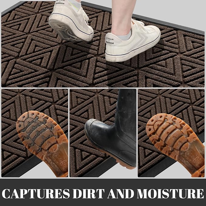 Yimobra Large Door Mat 47x32, All-Weather Waterproof Non-Slip Welcome Matt - Image 6