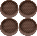 4X4 Round Rubber Caster Cups, Non Slip Furniture Pads, Anti-Slip Gripper by VOCOMO