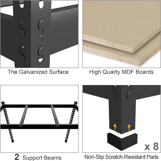 PrimeZone 2 Pack Storage Shelves 48" x 24" x 72" - Image 4