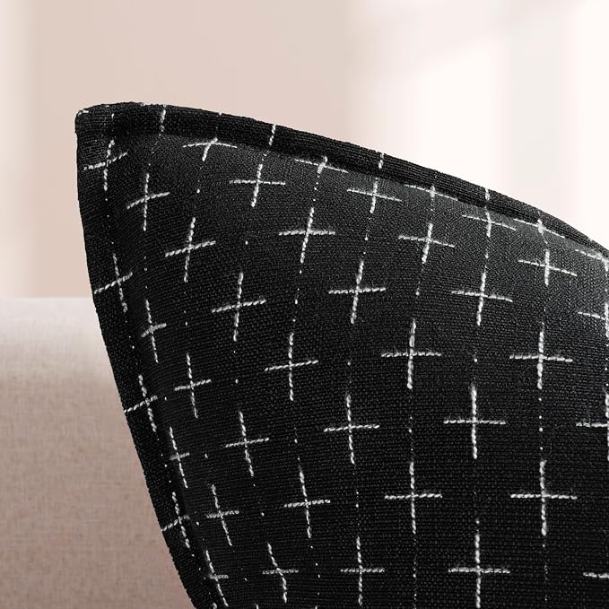 ZWJD Pillow Covers 26x26 Set of 2 Soft Polyester Textured Pillow Covers - Image 2