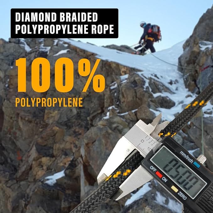 Diamond Braided Polypropylene Rope Nylon Rope Mix Thick Heavy Duty Ropes 1/2 - Image 4