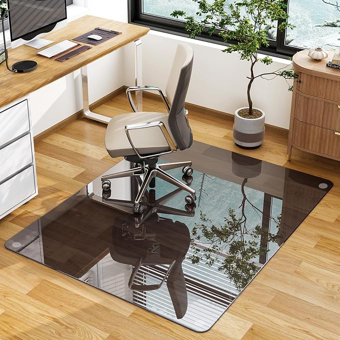 GLSLAND Office Chair Mat, 1/6" Thick Computer Floor Mat by GLSLAND