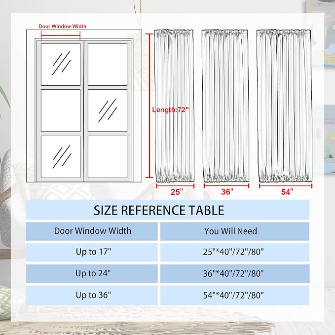 DWCN French Door Curtains – Rod Pocket Thermal Curtain - Image 4