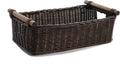 The Basket Lady Low Pole Handle Wicker Storage Basket, 15 in L x 9 in W x 5 in H by TheBasketLady