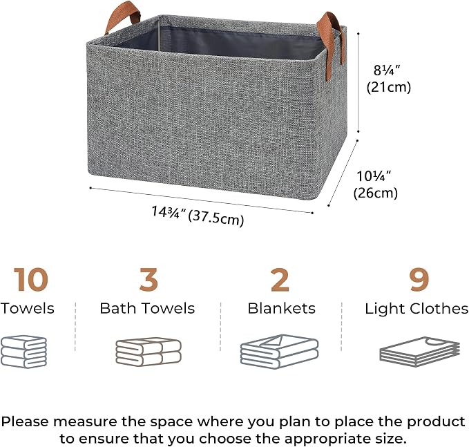 GRANNY SAYS Storage Baskets for Shelves, Closet Organizer Bins, Clothes Storage - Image 6