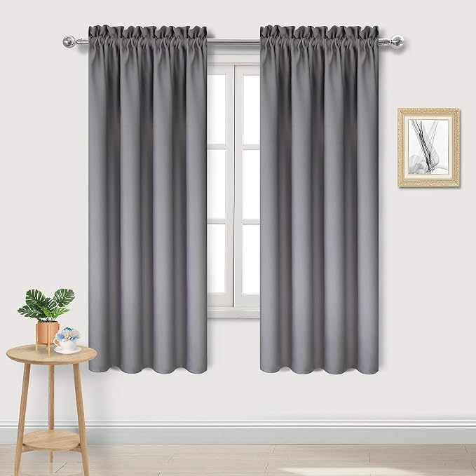 DWCN Grey Room Darkening Blackout Curtains by DWCN