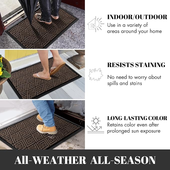 Yimobra Outdoor Mats for Front Door 29.5x17, All-Weather Waterproof Non-Slip - Image 5