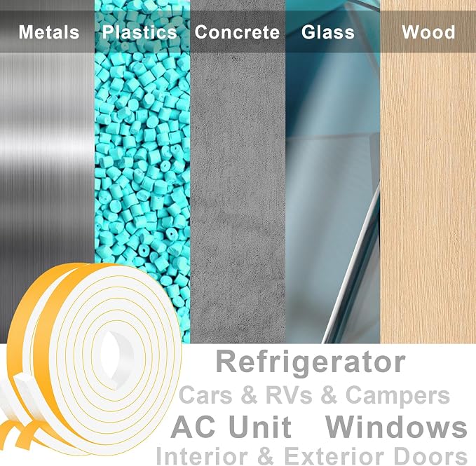 White Weather Stripping, Strong Self Adhesive Weather Stripping Door Seal - Image 4