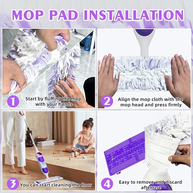 28 Count ‌Disposable Heavy-Duty Power Mop Pads Refills - Image 6