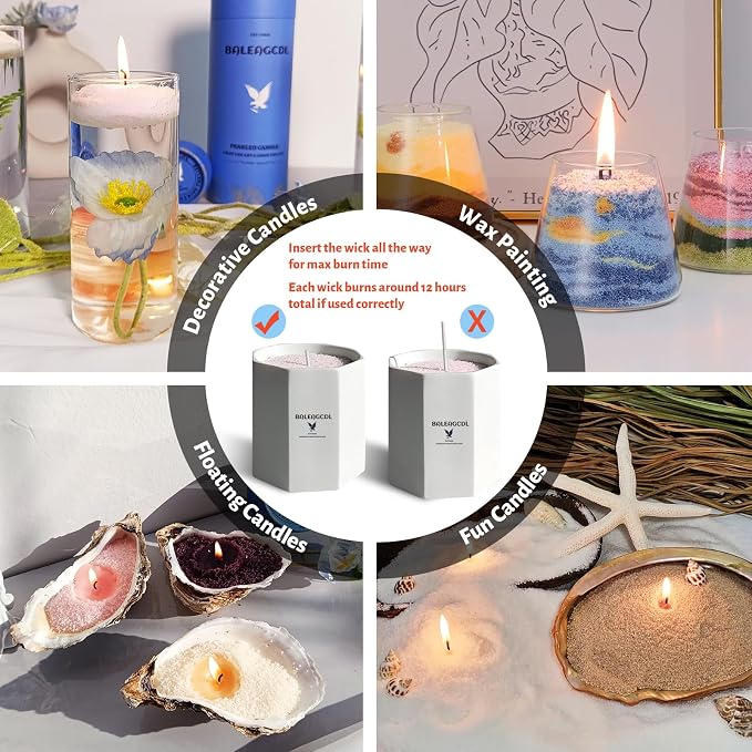 Unscented Pink Pearled Candle 18oz Luxury Sand Candle Granulated Wax - Image 3