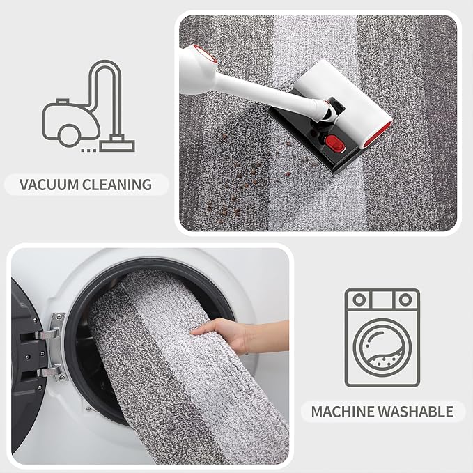 Kitinjoy Indoor Outdoor Door Mat, 48x32 Non-Slip Absorbent Dirt Trapper - Image 5