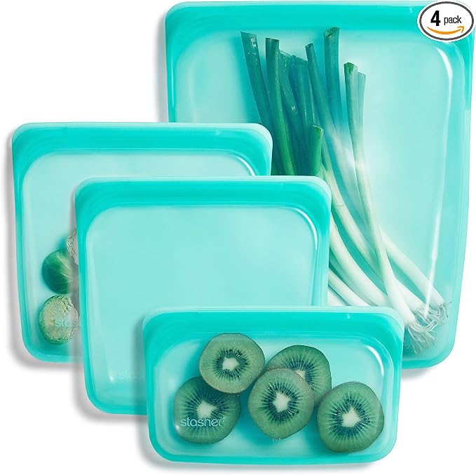 Stasher Premium Silicone Reusable Food Storage Bags, Lunch Bag, Travel by Stasher