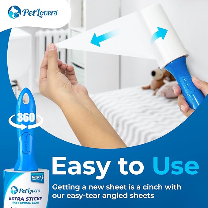 PetLovers Extra Sticky Lint Roller Mega Value Set 600 Sheets - Image 4