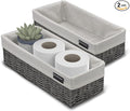 Brookstone Wicker Shelf Storage Basket Decorative Shelf Bin, bathroom by Brookstone