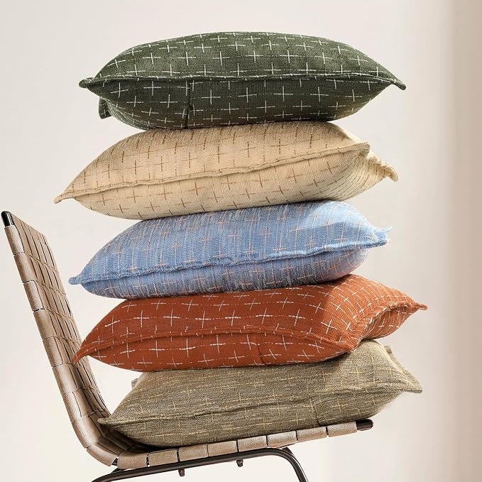 ZWJD 12x20 Pillow Covers Set of 2 Soft Polyester Textured Lumbar Pillow Covers - Image 5