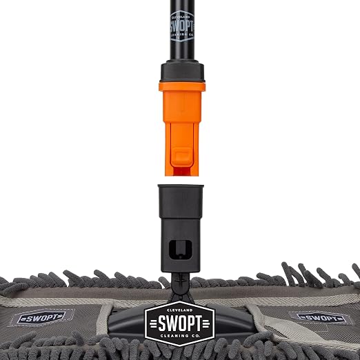 SWOPT 18” Microfiber Dust Mop + 60" Steel Handle, Combo — Includes Additional - Image 4