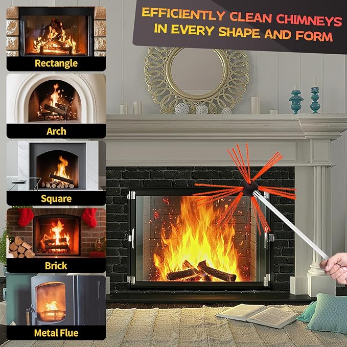 30 Feet Chimney Sweep Kit, Chimney Cleaning Kit - Image 6