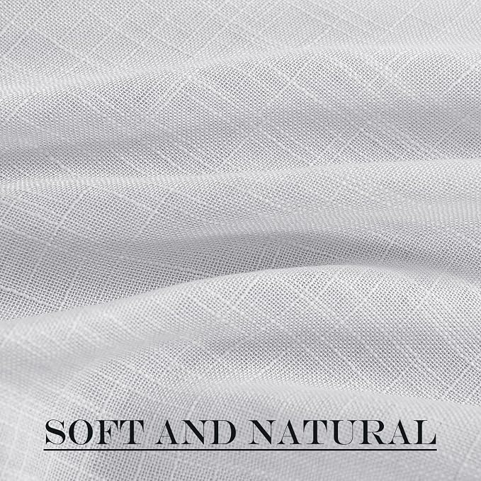 NICETOWN Sidelight Curtain for Light Filtering Linen Window Sheer Curtains for - Image 6