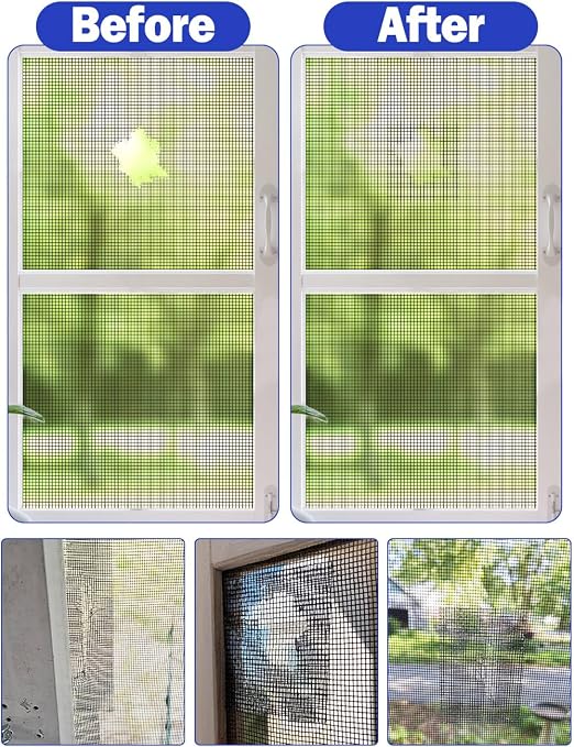 Wohohoho Window Screen Repair Tape, 3 in X 40 FT Black Screen Patch Repair Kit - Image 6