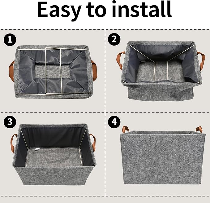 GRANNY SAYS Storage Baskets for Shelves, Closet Organizer Bins, Clothes Storage - Image 8