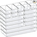 Criusia Drawer Organizer, 5-Size Versatile Bathroom and Vanity Organizer Trays by Criusia